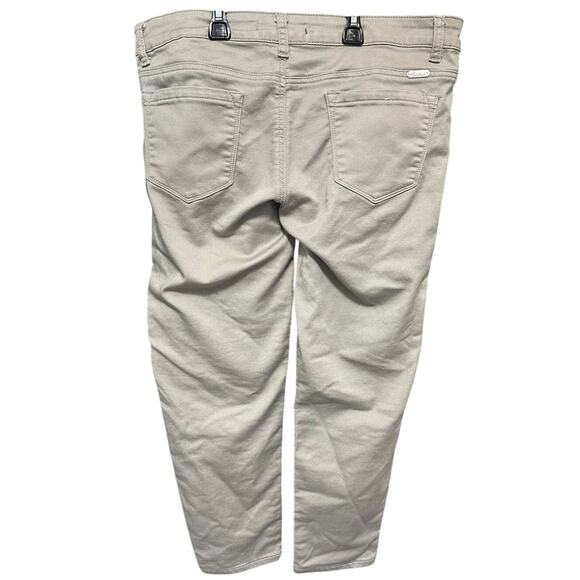 KanCan Jeans Womens Tan Denim Moto Straight Stretch Slim 13/30 - Picture 2 of 8